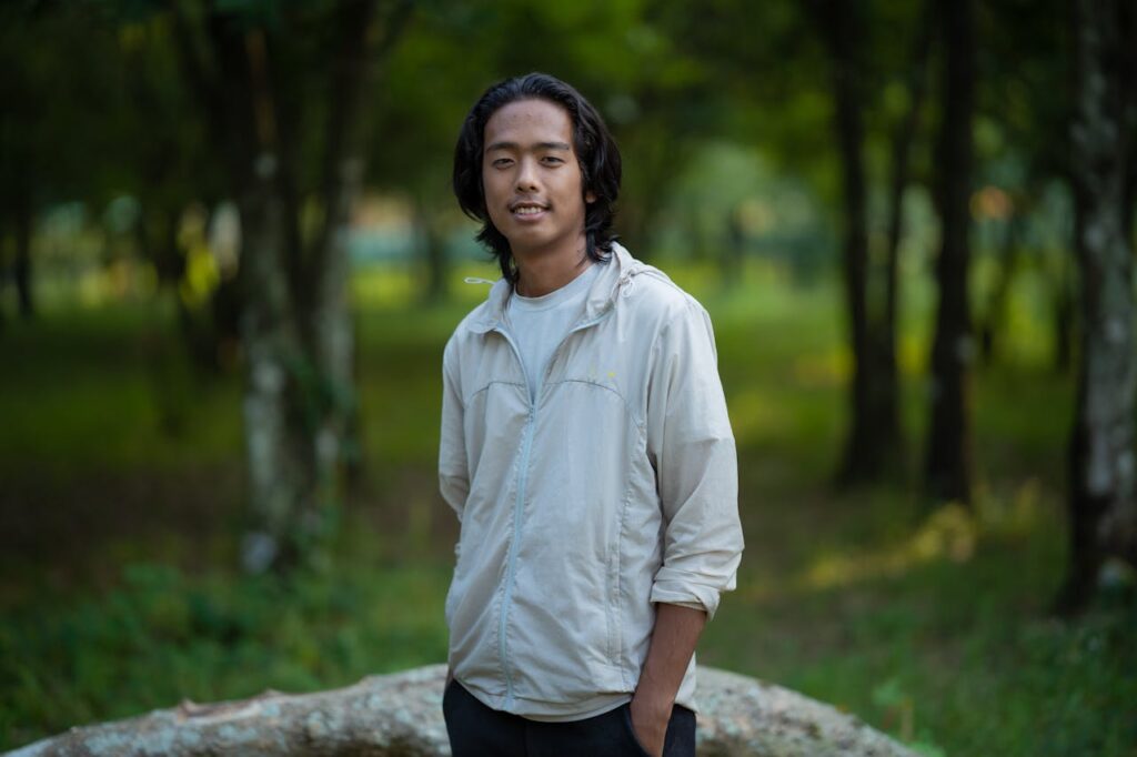 Portrait of a Man in a Park